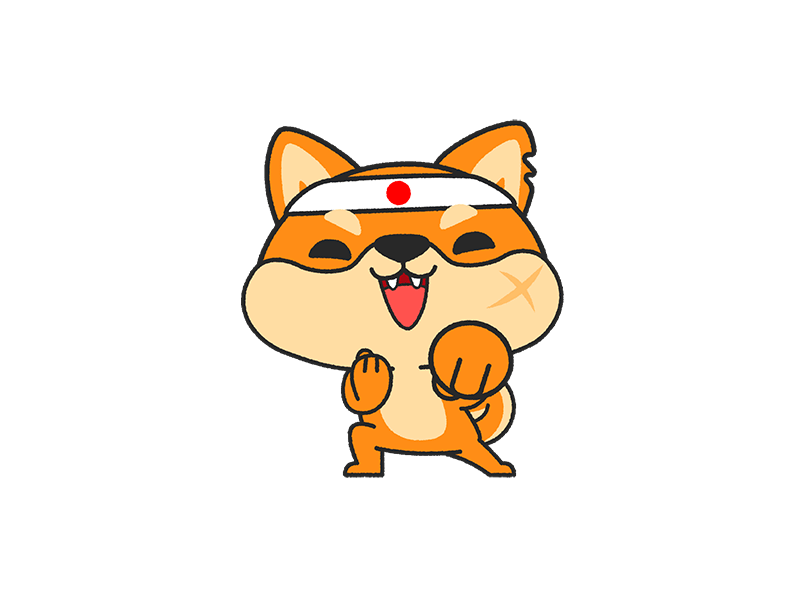 DON'T GIVE UP - Bushiba Animated stickers for YouTube animation app app mobile chibi cute gif kawaii sticker stickers vector youtube