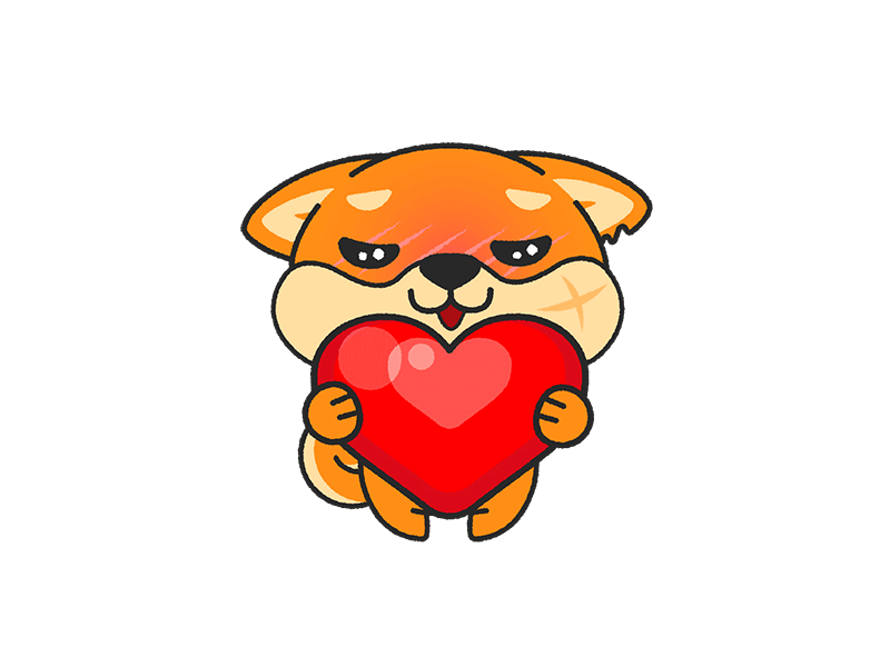 LOVE - Bushiba Animated stickers for YouTube