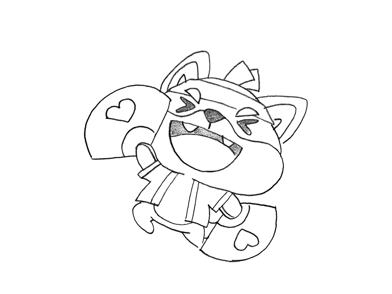 WIP Bushiba Sticker for Youtube animation app mobile character design chibi cute gif kawaii sticker stickers vector youtube