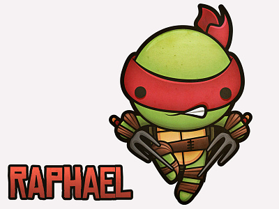 Raphael TMNT chibi cute kawaii mutant ninja raphael squidpig tmnt turtles