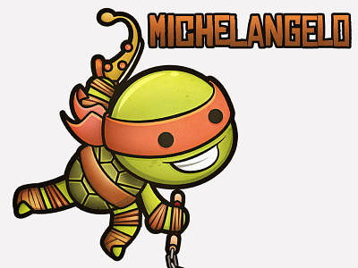Michelangelo TMNT chibi cute kawaii michelangelo mutant ninja squidpig tmnt turtles