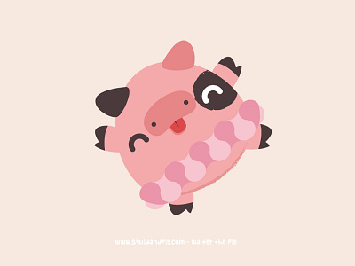 Walter The Pig 03 chibi cute kawaii pig squidpig stickers walter walter the pig