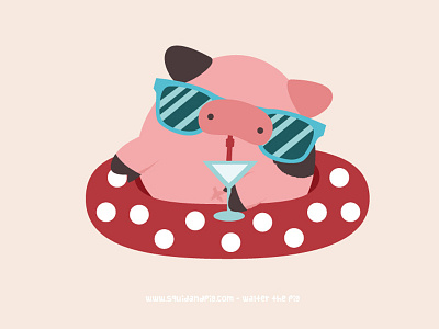 Walter The Pig 05 chibi cute kawaii pig squidpig stickers walter walter the pig