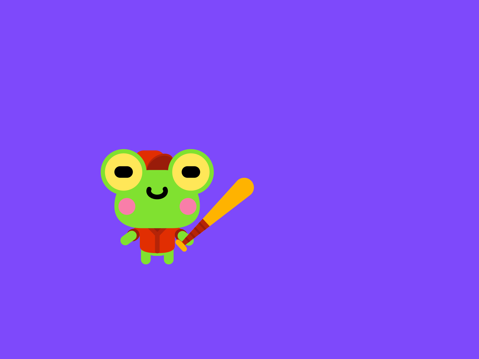 BASEBALL FROGGY | Lottie Animations for YouNow app baseball chibi cute frog gif illustration kawaii lottie squidandpig stickers svg svga vector younow
