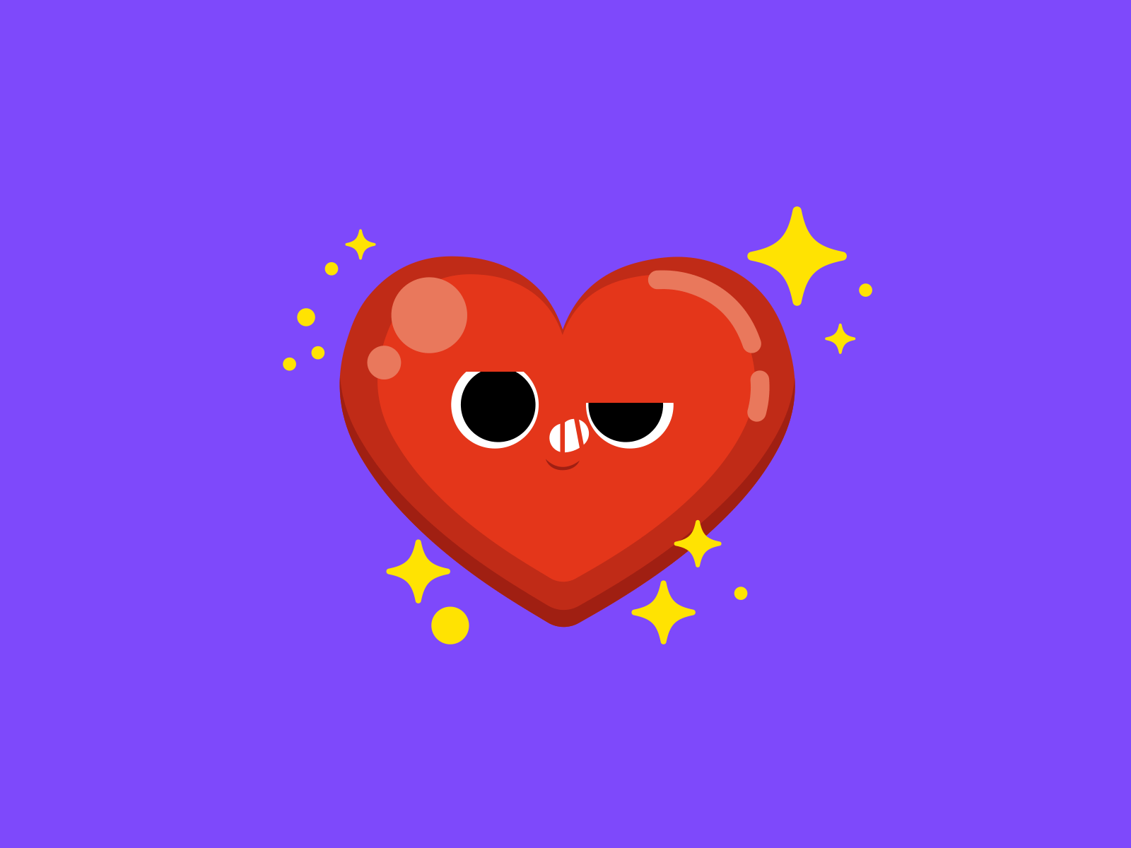 Bright heart | Lottie Animations for YouNow animation app chibi cute design gif illustration kawaii lottie stickers svg svga vector younow