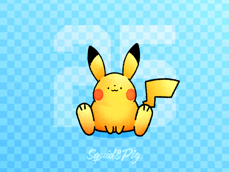 25. PIKACHU animation chibi cute electric gif illustration kawaii nintendo pikachu pokemon vector