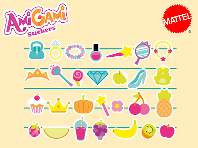 Amigami Stickers for Mattel 03 amigami cute kawaii love mattel stickers toy