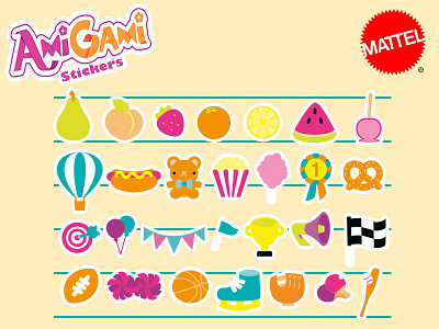 Amigami Stickers for Mattel 04 amigami cute kawaii love mattel stickers toy