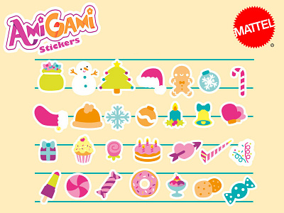 Amigami Stickers for Mattel 05