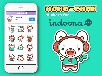 Momo Chan Stickers for Indoona