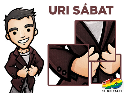 Uri Sábat for Los 40 Principales Tablet 40principales caricature chibi cute dj kawaii