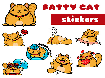 Fatty Cat Stickers for Looksery App