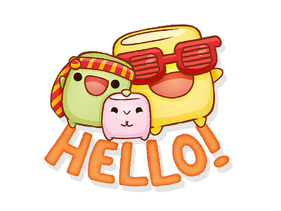 Party Marshmallows Stickers for Google Allo | Hello app mobile cute google google allo google stickers kawaii marshmallows stickers