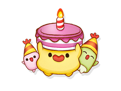 Party Marshmallows Stickers for Google Allo | Happy Birthday app mobile cute google google allo google stickers kawaii marshmallows stickers