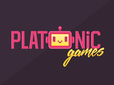 Logo Design | Platonic Games brand design dev icon indie game logo mascot mobile robot tablet video game