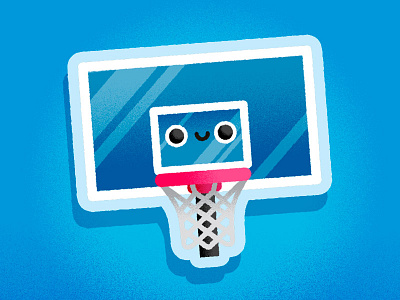 Keep trying! Dribbble sticker | Print version basket basketball cute dribbble gif icon kawaii playoff sticker