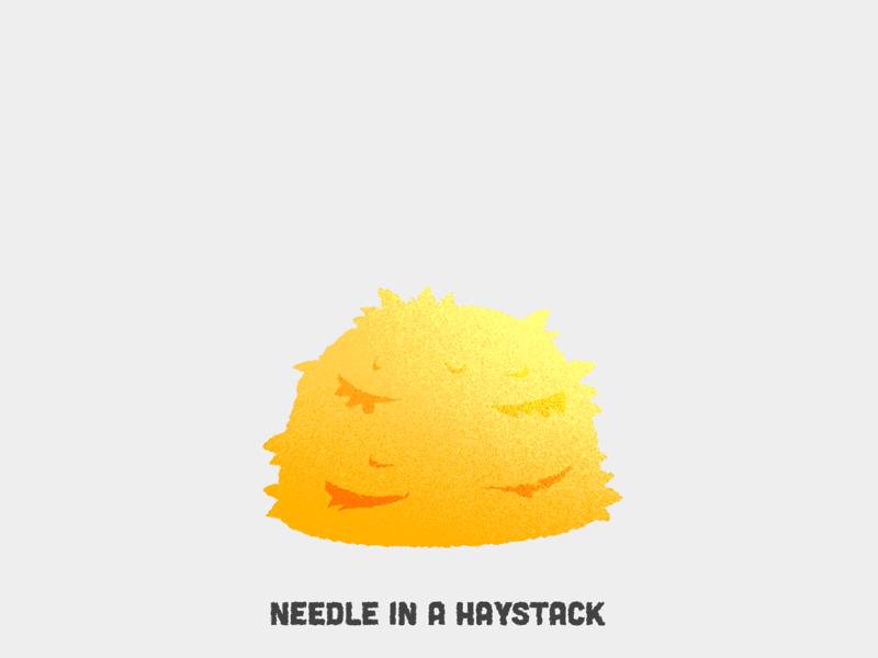 Needle in a haystack | Idioms In Action AMINO+ app cartoon cute gif icon kawaii mobile sticker tablet