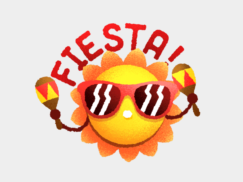 FIESTA! | California Dreamin' Animated Stickers AMINO+ after effects amino animated app california icon kawaii mobile startup stickers sun vector