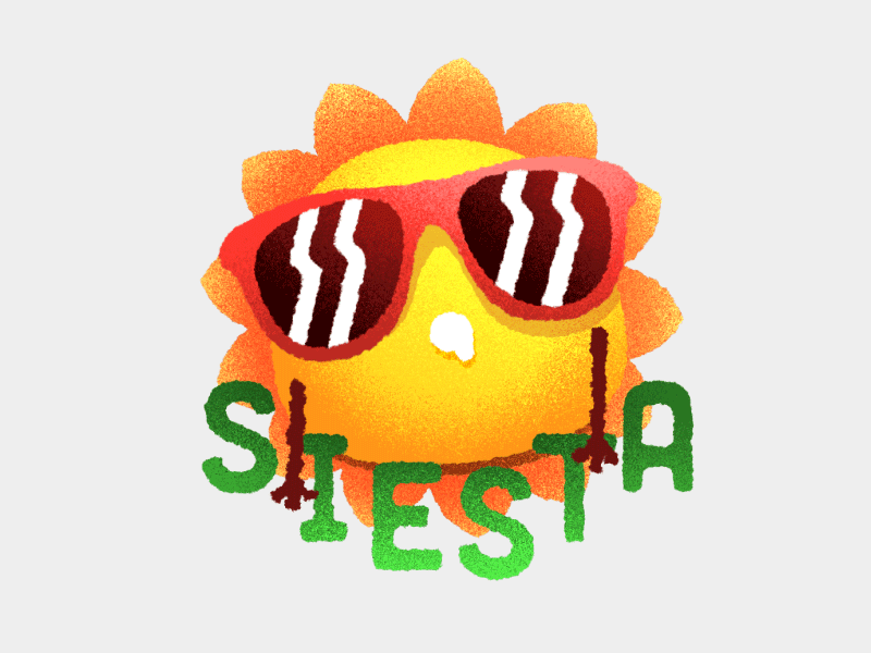 SIESTA | California Dreamin' Animated Stickers AMINO+ after effects amino animated app california icon kawaii mobile startup stickers sun vector