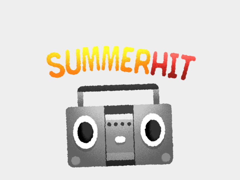 SummerHit Boombox | California Dreamin' Animated Stickers AMINO+ after effects amino animated app california icon kawaii mobile startup stickers sun vector
