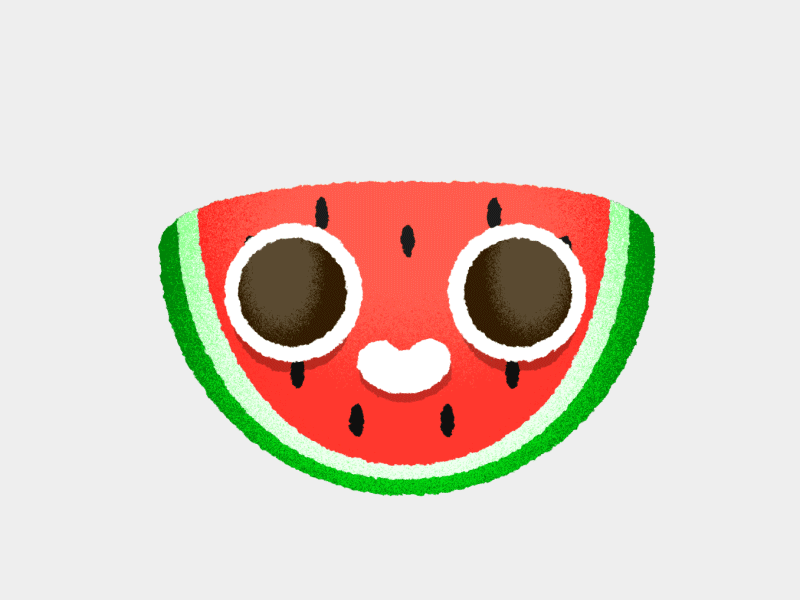 Watermelon's Life | California Dreamin' Animated Stickers AMINO+ after effects amino animated app california icon kawaii mobile startup stickers sun vector