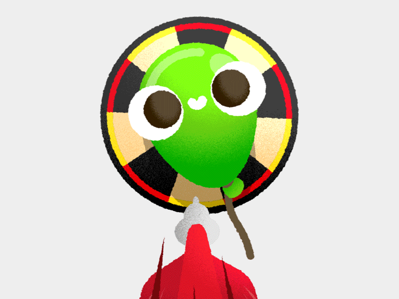 Dartboard Balloon | Bad Luck Balloons ​Animated Stickers AMINO+ amino animation app app mobile cartoon chibi cute gif icon kawaii mobile stickers vector