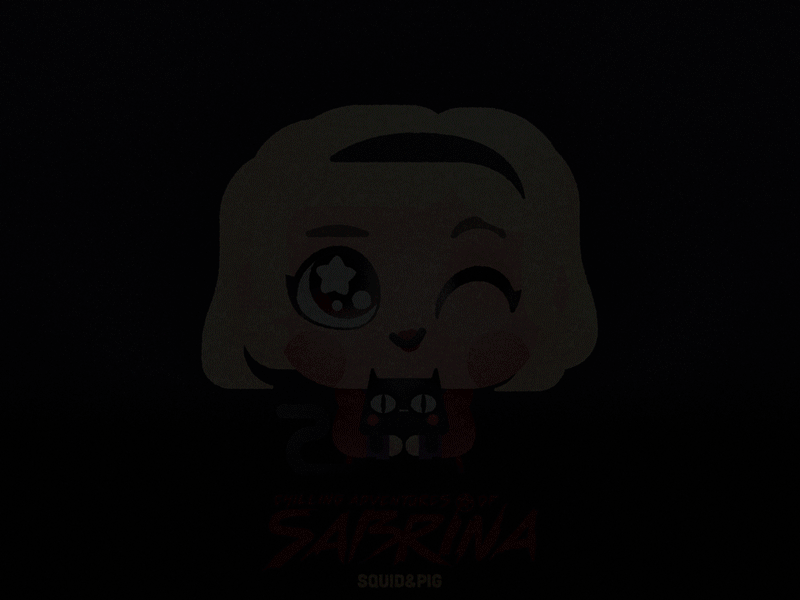 Salem & Sabrina animation cute gif kawaii netflix sabrina salem sticker vector