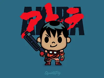 Kaneda 💊 AKIRA · 30th Anniversary Tribute akira chibi cute fan art kaneda kawaii neotokyo otomo stickers tribute