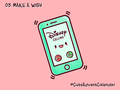 03. Make a Wish #CuteAdventCalendar chibi cute icon illustration kawaii stickers vector