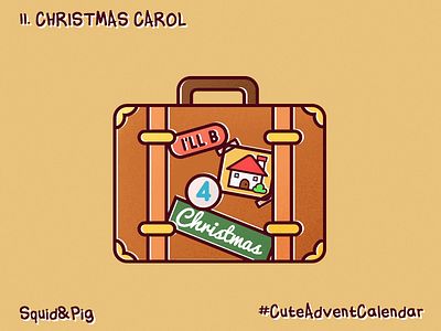 11. Christmas carol #CuteAdventCalendar advent app calendar chibi christmas cte cute kawaii sticker stickers xmas