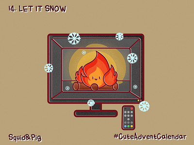 14. Let it snow #CuteAdventCalendar christmas cute kawaii stickers vector xmas