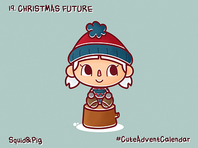 19. Christmas future #CuteAdventCalendar animal crossing chibi christmas cute kawaii stickers xmas