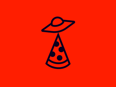 UFO-OD illustration orange pizza pizza slice ufo vector