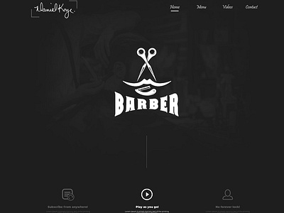 Barber Landing Ui dashboard photoshop ui uiux user interface ux