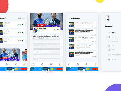 Cricket Ui dashboard photoshop ui uiux user interface ux