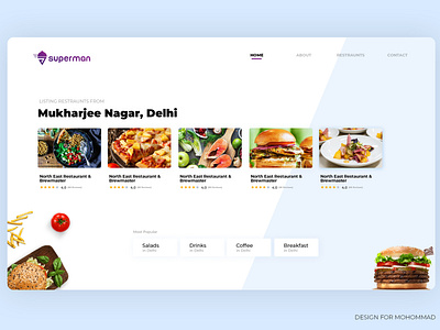 Restraunt Web ui listing