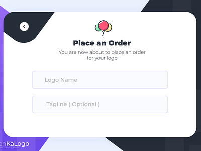 Place order Logon Ka Logo ui uiux user interface ux