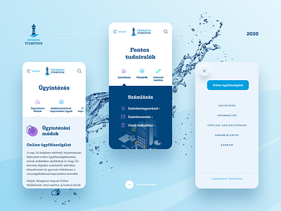 Budapest Waterworks Website Reconcept blue design mobile mobile design mobile ui ui water waterworks web web design