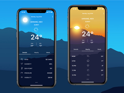 Dribbble Shot weather app