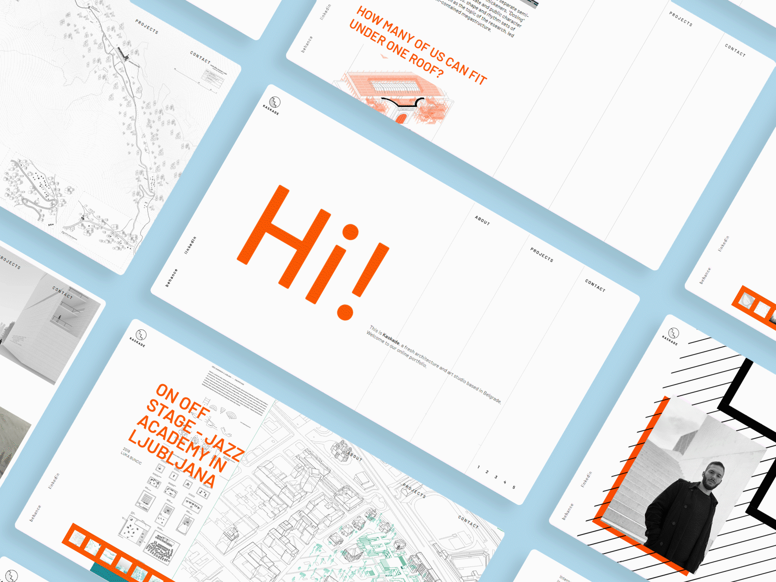 KASKADE - Web Design and Online Portfolio gallery graphic design landing page minimal portfolio typography web webdesign website