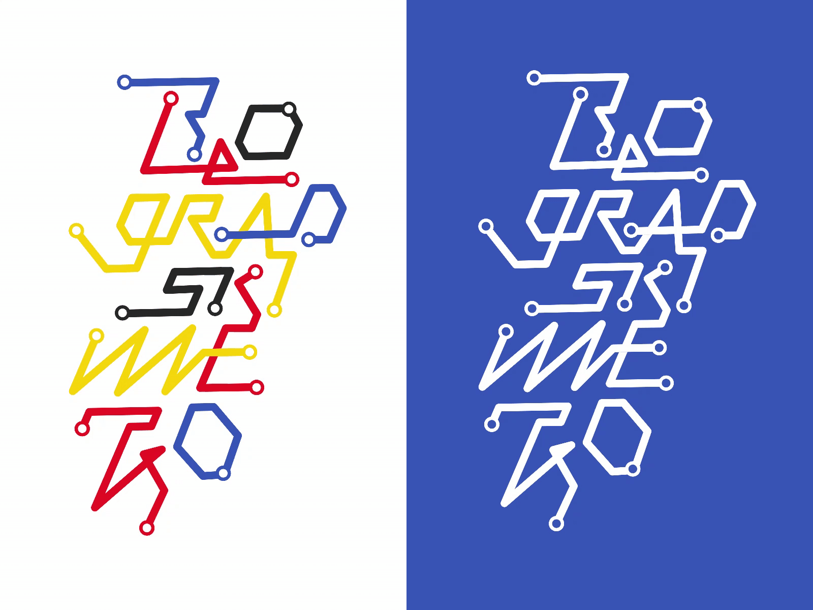 Belgrade Metro - Experimental Typography animation graphic design metro minimal motion art motion design public transport typography