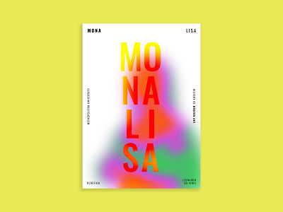 Mona Lisa - Redesign art history gradient graphic design leonardo da vinci mona lisa poster rainbow typography