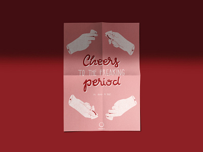 Menstrual Cup - Poster series [1/3] feminism graphic design hand lettering handlettering illustration menstrual cup menstruation period poster typography