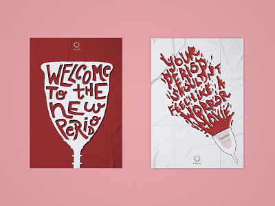 Menstrual Cup - Poster series [2/3] feminism graphic design hand lettering handlettering illustration menstrual cup menstruation period poster poster art typography