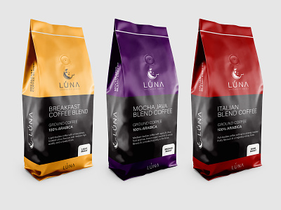 Luna Speciality Coffee packaging concept