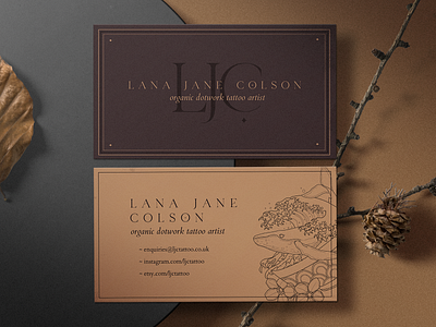 Lana Jane Colson // Tattoo Artist Logo Design branding business card business cards illustration logo design logo designs tattoo tattoo artist tattoo flash