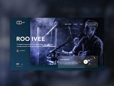 Roo Ivee // Singer Songwriter Website homepage landing page music website singer songwriter singer website ui ux web deisgn website website design