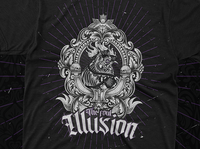 🍗 The Foul Illusion // Metal Munchies Merch Design 💀 bbq bbqlife brand branding design fashion illustration illustrator merchandise metal vector