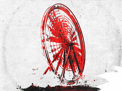 Ferris wheel album cover concept collage graphic design