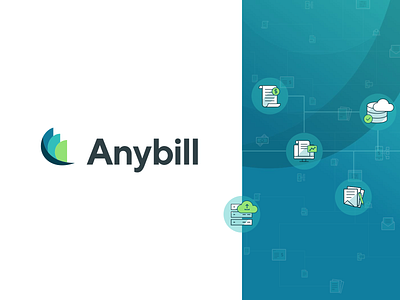 Anybill Identity & Website brand identity branding iconography identity design logo logo design web design website website design